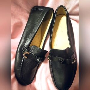 COLE HAAN Women's Evelyn Bow Driver Leather Loafers SZ9.5